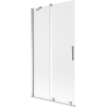 Mexen Velar 2-panel Sliding Bathtub Screen 100 x 150 cm, Frosted, Chrome - 896-100-000-31-01