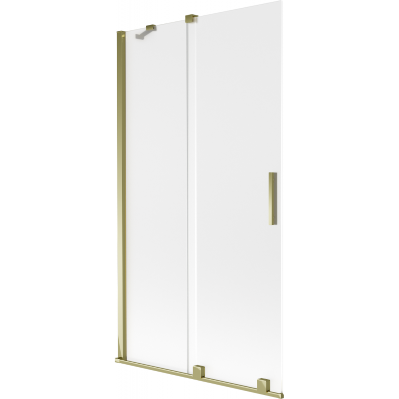 Mexen Velar Sliding Shower Screen 2-Panel 100 x 150 cm, Frosted, Gold - 896-100-000-31-50