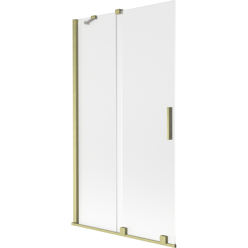 Mexen Velar 2-panel sliding bath screen 100 x 150 cm, frosted, brushed gold - 896-100-000-31-55