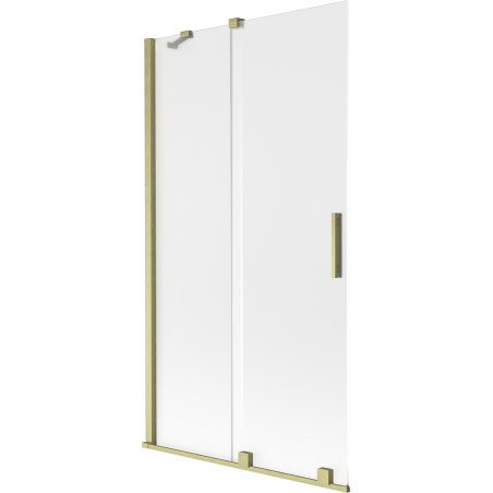 Mexen Velar 2-panel sliding bath screen 100 x 150 cm, frosted, brushed gold - 896-100-000-31-55