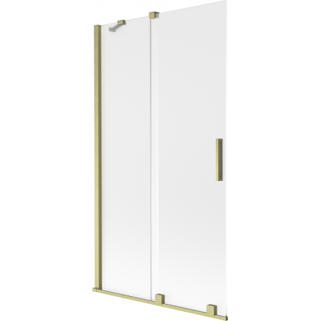 Mexen Velar 2-wing sliding shower screen 100 x 150 cm, frosted, brushed gold - 896-100-000-31-55