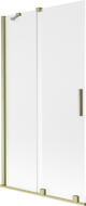 Mexen Velar 2-wing sliding shower screen 100 x 150 cm, frosted, brushed gold - 896-100-000-31-55