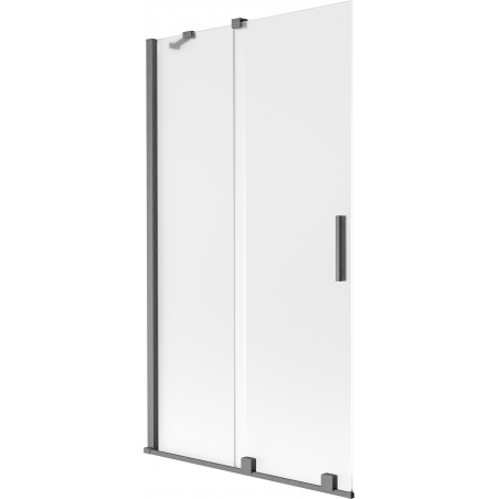 Mexen Velar sliding bathtub screen 2-wing 100 x 150 cm, frost, gun gray brushed - 896-100-000-31-66