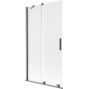 Mexen Velar sliding bathtub screen 2-wing 100 x 150 cm, frost, gun gray brushed - 896-100-000-31-66