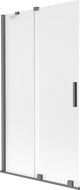 Mexen Velar 2-Wing Sliding Shower Screen 100 x 150 cm, Frosted, Gun Metal - 896-100-000-31-95
