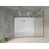 Mexen Omega extendable shower cubicle 100 x 70 cm, Transparent, Chrome + shower tray Flat - 825-100-070-01-00-4010
