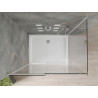 Mexen Omega sliding shower enclosure 100 x 70 cm, transparent, chrome + Flat shower tray - 825-100-070-01-00-4010