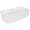 Mexen Gia freestanding corner fluted bathtub right 170 x 80 cm, white gloss, chrome overflow - 52701708000P-01