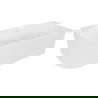 Mexen Gia freestanding corner ribbed right bathtub 170 x 80 cm, white gloss, white overflow - 52701708000P-20