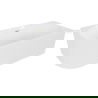 Mexen Gia freestanding corner grooved right bathtub 170 x 80 cm, white gloss, brushed gold overflow - 52701708000P-55