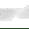 Mexen Gia freestanding corner grooved right bathtub 170 x 80 cm, white gloss, brushed gold overflow - 52701708000P-55