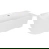 Mexen Gia freestanding corner fluted right 170 x 80 cm, white gloss, brushed copper overflow - 52701708000P-65