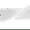 Mexen Gia freestanding corner ribbed bath right 170 x 80 cm, white gloss, black overflow - 52701708000P-70
