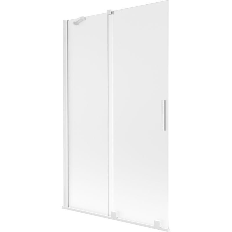 Mexen Velar 2-winged sliding bathtub screen 110 x 150 cm, frost, white - 896-110-000-31-20
