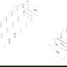 Mexen Velar 2-winged sliding bathtub screen 110 x 150 cm, frost, white - 896-110-000-31-20