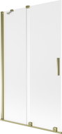 Mexen Velar bathtub screen 2-panel sliding 110 x 150 cm, frost, gold - 896-110-000-31-50