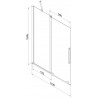 Mexen Velar bathtub screen 2-panel sliding 110 x 150 cm, frost, gold - 896-110-000-31-50