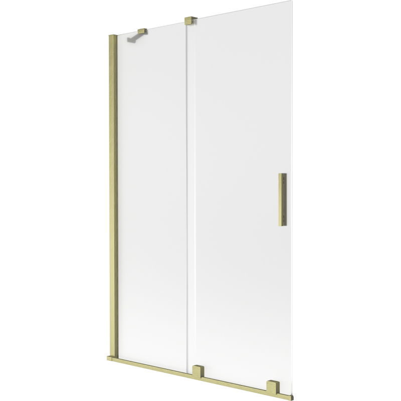 Mexen Velar 2-panel sliding bath screen 110 x 150 cm, frosted, brushed gold - 896-110-000-31-55