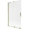 Mexen Velar 2-panel sliding bath screen 110 x 150 cm, frosted, brushed gold - 896-110-000-31-55