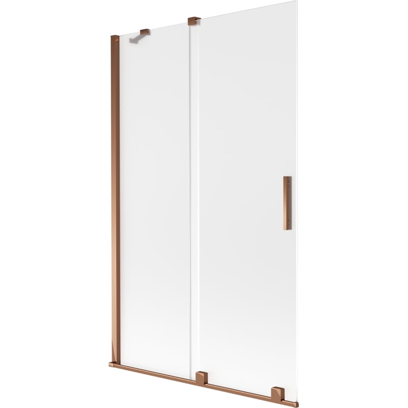 Mexen Velar 2-panel sliding bath screen 110 x 150 cm, frosted, rose gold - 896-110-000-31-60