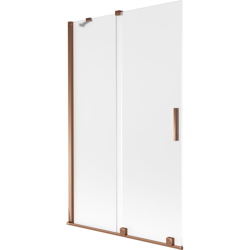 Mexen Velar 2-panel sliding bathtub screen 110 x 150 cm, frosted, rose gold - 896-110-000-31-60