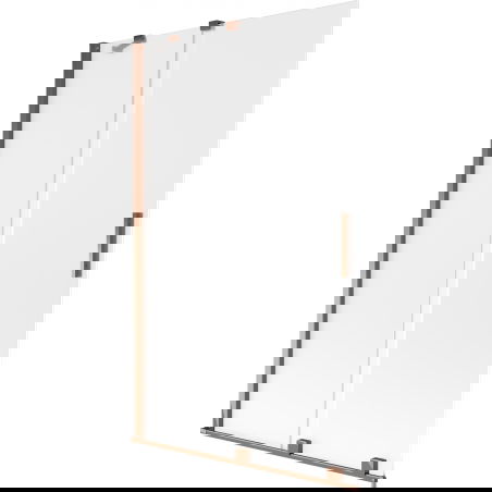 Mexen Velar 2-panel sliding bath screen 110 x 150 cm, frosted, rose gold - 896-110-000-31-60