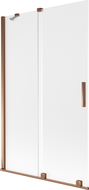 Mexen Velar 2-panel sliding bath screen 110 x 150 cm, frosted, rose gold - 896-110-000-31-60