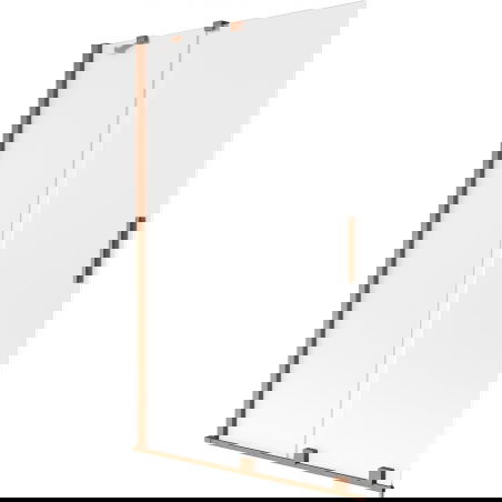 Mexen Velar 2-wing Sliding Bath Screen 110 x 150 cm, Frosted, Brushed Copper - 896-110-000-31-65