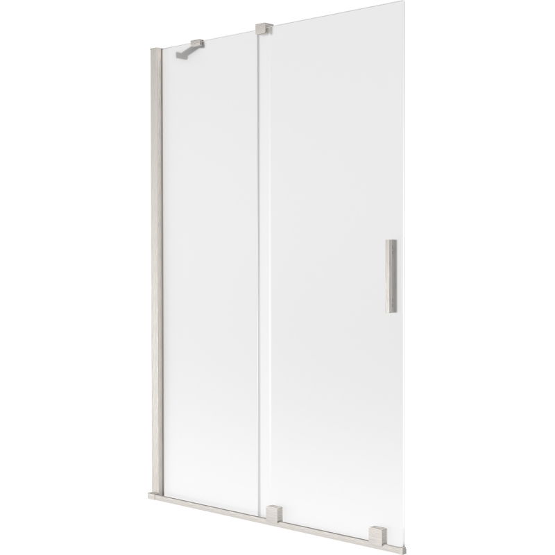 Mexen Velar 2-wing Sliding Bathtub Screen 110 x 150 cm, Frosted, Brushed Nickel - 896-110-000-31-97