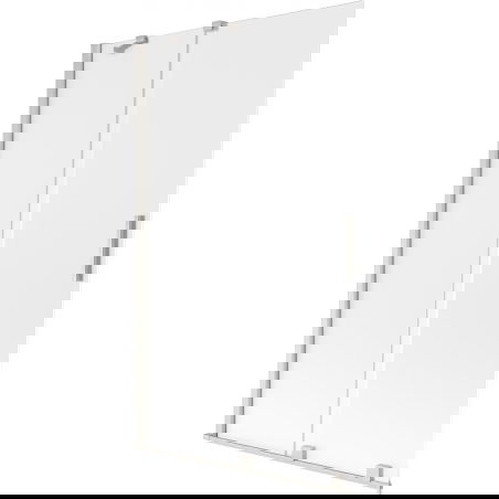 Mexen Velar 2-wing Sliding Bathtub Screen 110 x 150 cm, Frosted, Brushed Nickel - 896-110-000-31-97