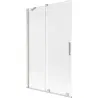 Mexen Velar 2-panel sliding shower screen 110 x 150 cm, frost, brushed nickel - 896-110-000-31-97