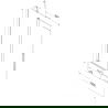 Mexen Velar 2-panel sliding shower screen 120 x 150 cm, frosted, chrome - 896-120-000-31-01