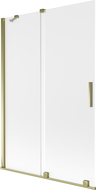Mexen Velar 2-wing sliding bath screen 120 x 150 cm, frost, gold - 896-120-000-31-50
