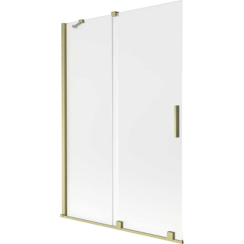 Mexen Velar 2-panel sliding shower screen 120 x 150 cm, frosted, brushed gold - 896-120-000-31-55