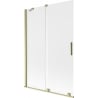 Mexen Velar 2-panel sliding shower screen 120 x 150 cm, frosted, brushed gold - 896-120-000-31-55