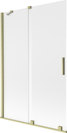 Mexen Velar 2-panel sliding bathtub screen 120 x 150 cm, frosted, brushed gold - 896-120-000-31-55