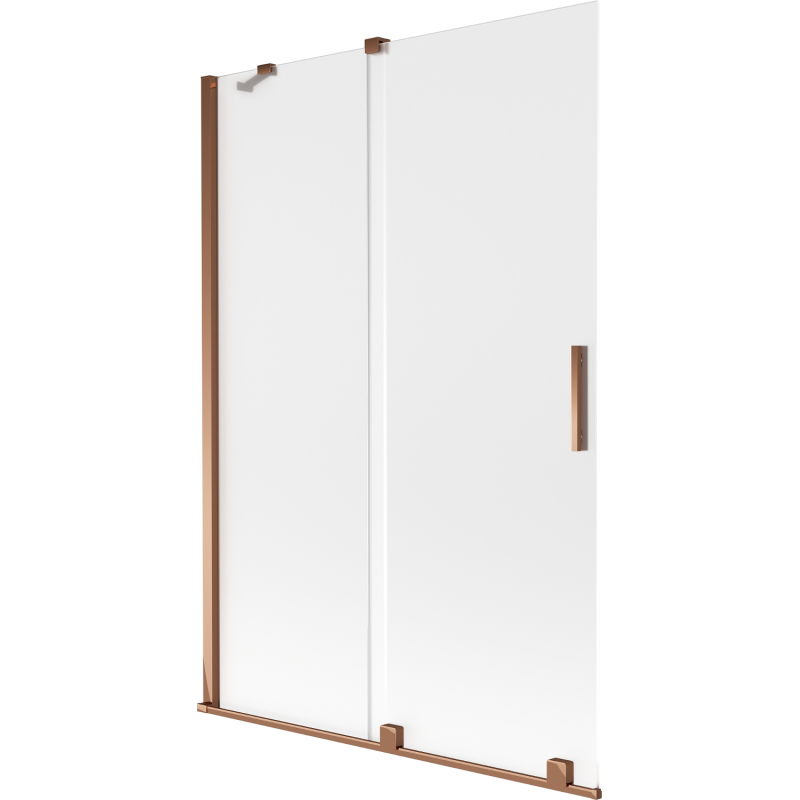 Mexen Velar Two-Panel Sliding Bath Screen 120 x 150 cm, Frosted, Rose Gold - 896-120-000-31-60