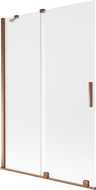 Mexen Velar Two-Panel Sliding Bath Screen 120 x 150 cm, Frosted, Rose Gold - 896-120-000-31-60