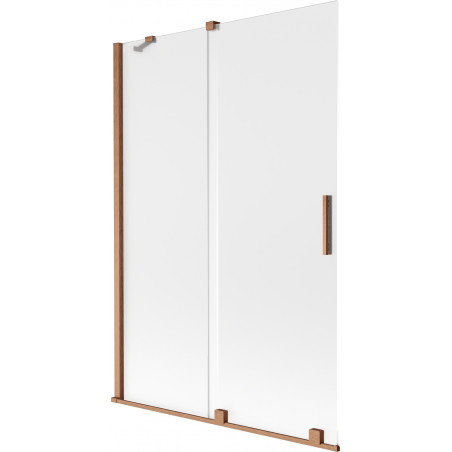 Mexen Velar two-panel sliding bathtub screen 120 x 150 cm, frost, brushed copper - 896-120-000-31-65