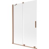 Mexen Velar two-panel sliding bathtub screen 120 x 150 cm, frost, brushed copper - 896-120-000-31-65