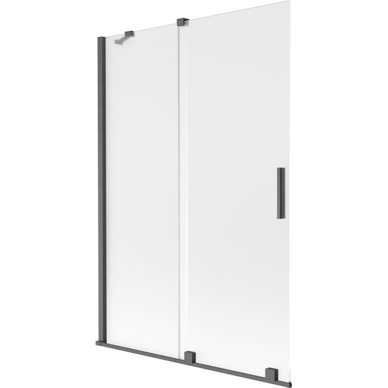 Mexen Velar 2-wing Sliding Shower Screen 120 x 150 cm, Frosted, Brushed Gun Gray - 896-120-000-31-66