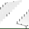 Mexen Velar 2-wing Sliding Shower Screen 120 x 150 cm, Frosted, Brushed Gun Gray - 896-120-000-31-66