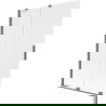 Mexen Velar sliding bath screen 2-wing 120 x 150 cm, frost, gun metal - 896-120-000-31-95