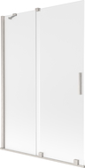 Mexen Velar 2-panel sliding bath screen 120 x 150 cm, frost, brushed nickel - 896-120-000-31-97