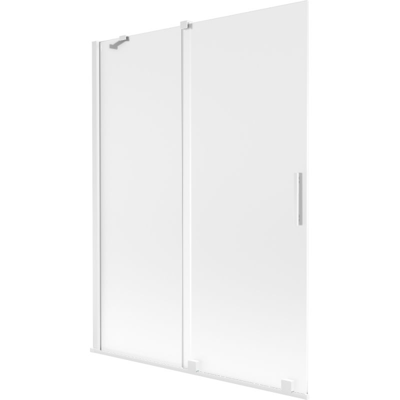 Mexen Velar 2-wing sliding bathtub screen 130 x 150 cm, frost, white - 896-130-000-31-20