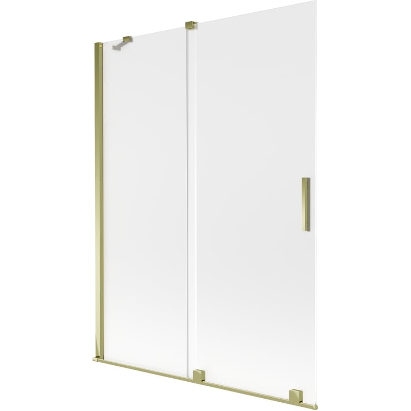 Mexen Velar 2-wing sliding bathtub screen 130 x 150 cm, frost, gold - 896-130-000-31-50