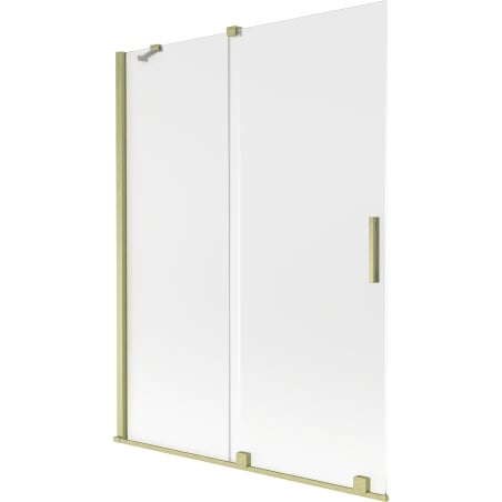 Mexen Velar 2-panel sliding bath screen 130 x 150 cm, frost, brushed gold - 896-130-000-31-55