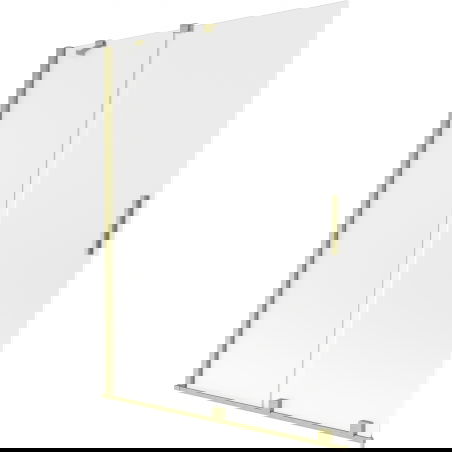 Mexen Velar 2-panel sliding shower screen 130 x 150 cm, frosted, brushed gold - 896-130-000-31-55