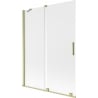 Mexen Velar 2-panel sliding bath screen 130 x 150 cm, frost, brushed gold - 896-130-000-31-55