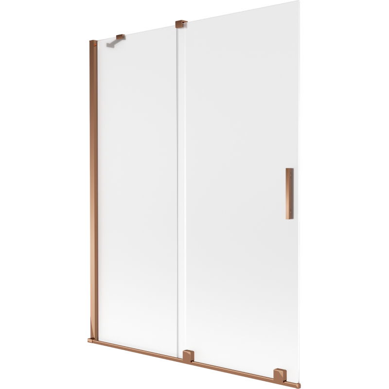 Mexen Velar 2-panel Sliding Bathtub Screen 130 x 150 cm, Frosted, Rose Gold - 896-130-000-31-60